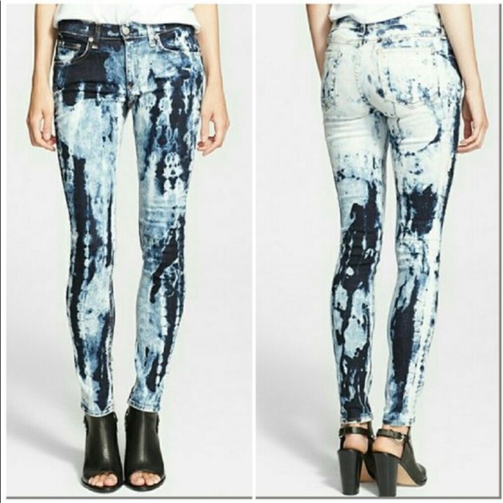 Rag & Bone Skinny Rivera Tie dye Jeans 26